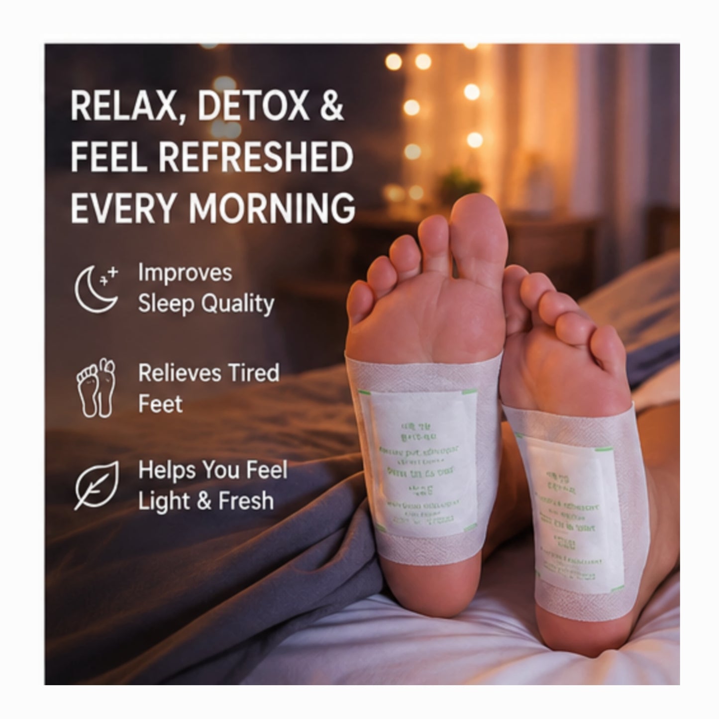 DETOX FOOT PAD – Natural Foot Care & Relaxation Pads | Overnight Foot Care