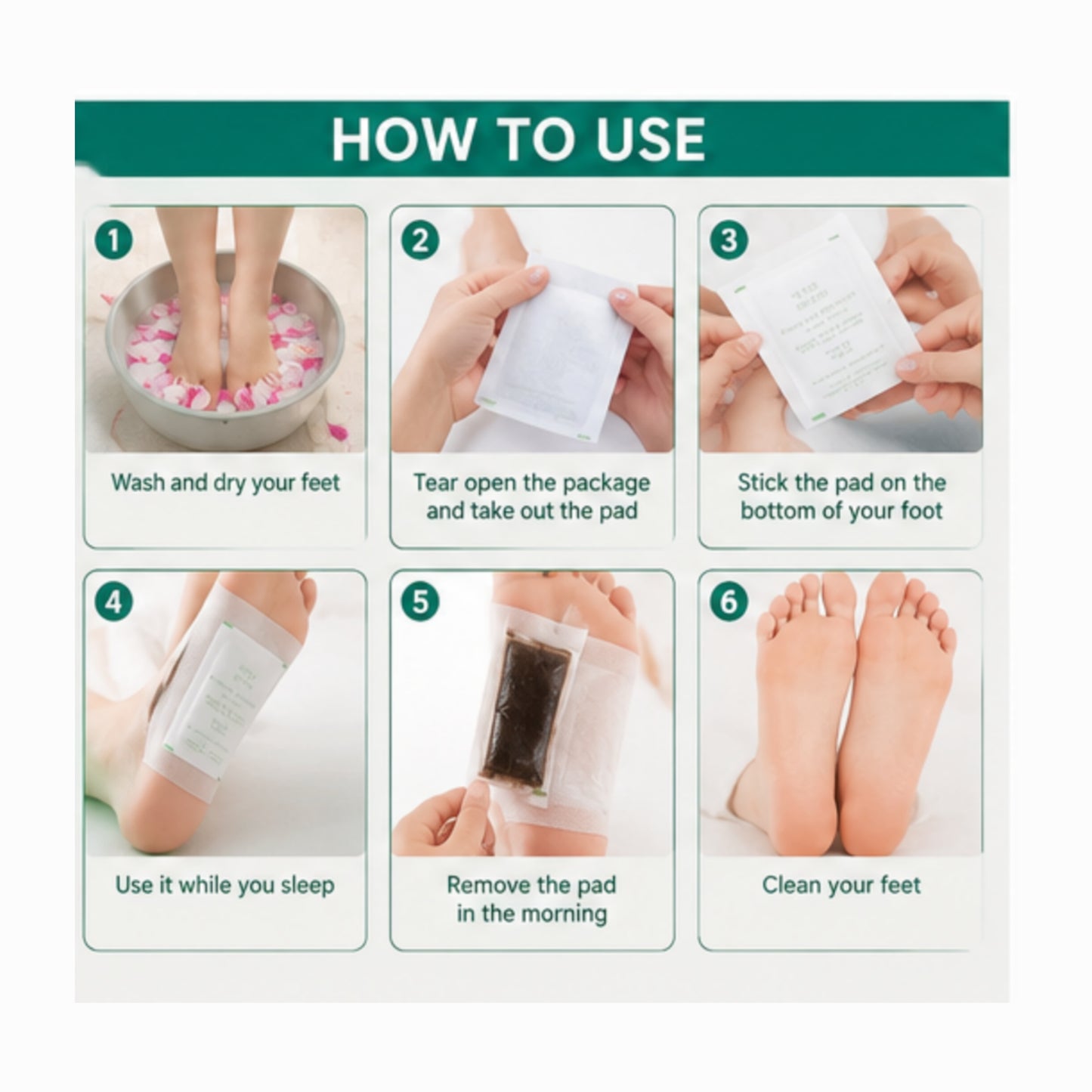 DETOX FOOT PAD – Natural Foot Care & Relaxation Pads | Overnight Foot Care